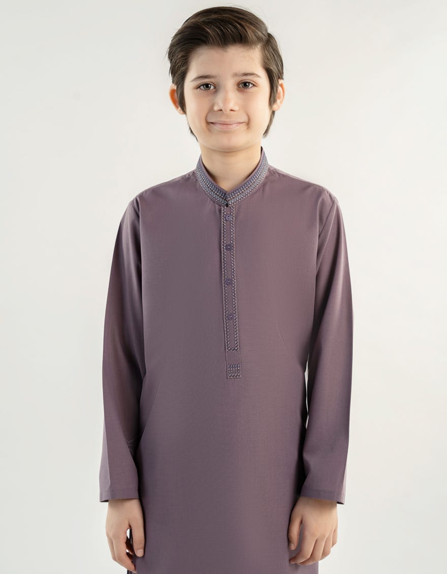 PURPLE BLENDED KAMEEZ SHALWAR | JCKS-A-39199