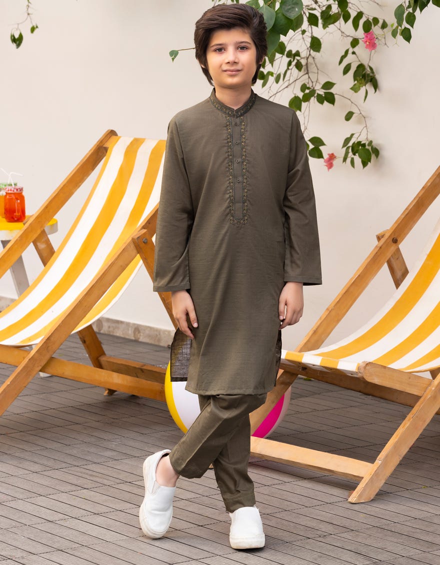 DARK GREEN BLENDED KURTA TROUSER | JCKP-A-39254