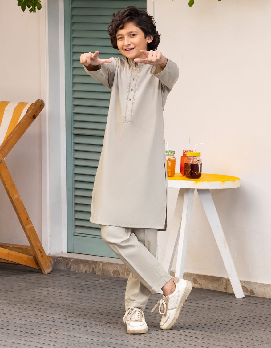 SAGE GREEN BLENDED KURTA TROUSER | JCKP-A-39255
