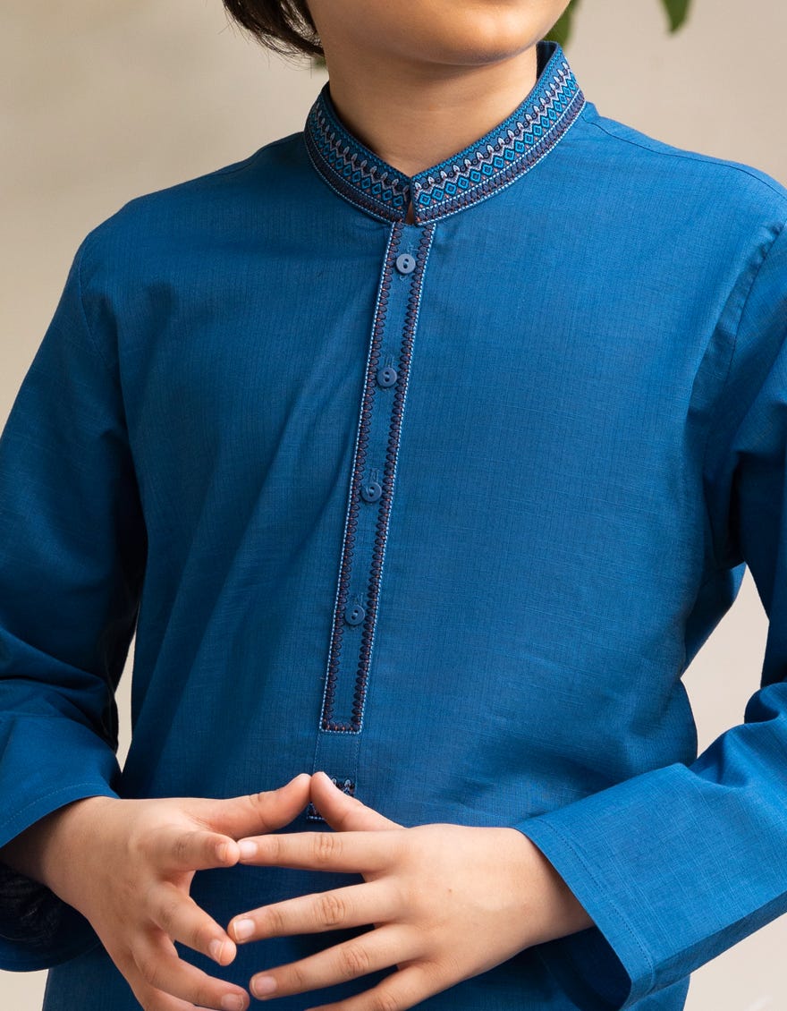 BLUE BLENDED KAMEEZ SHALWAR | JCKS-A-39263
