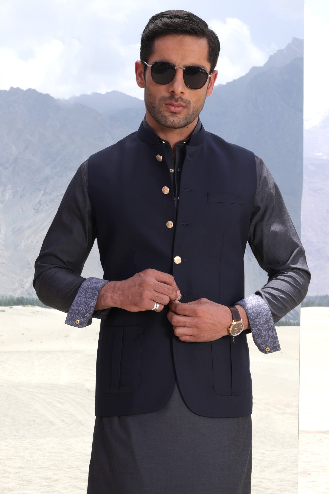 Navy Suiting Waistcoat | Ccvc-39341-1