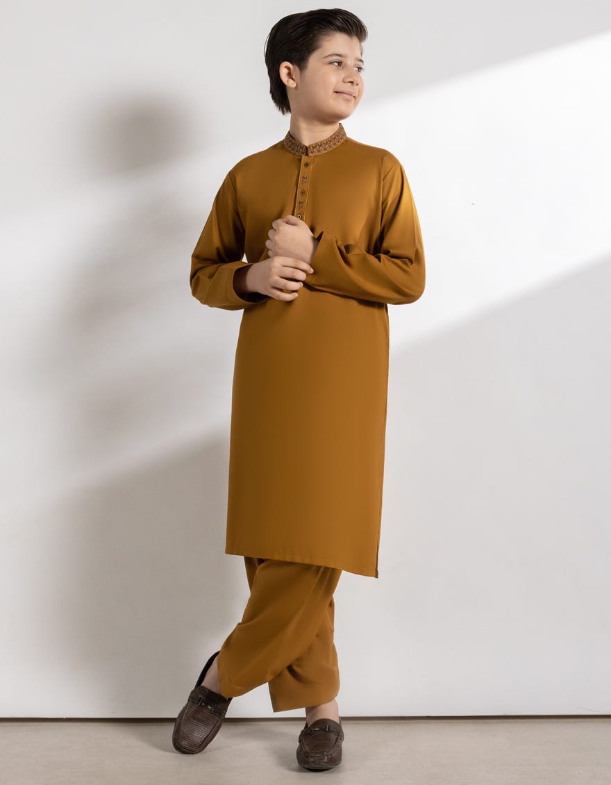 MUSTARD BLENDED KURTA