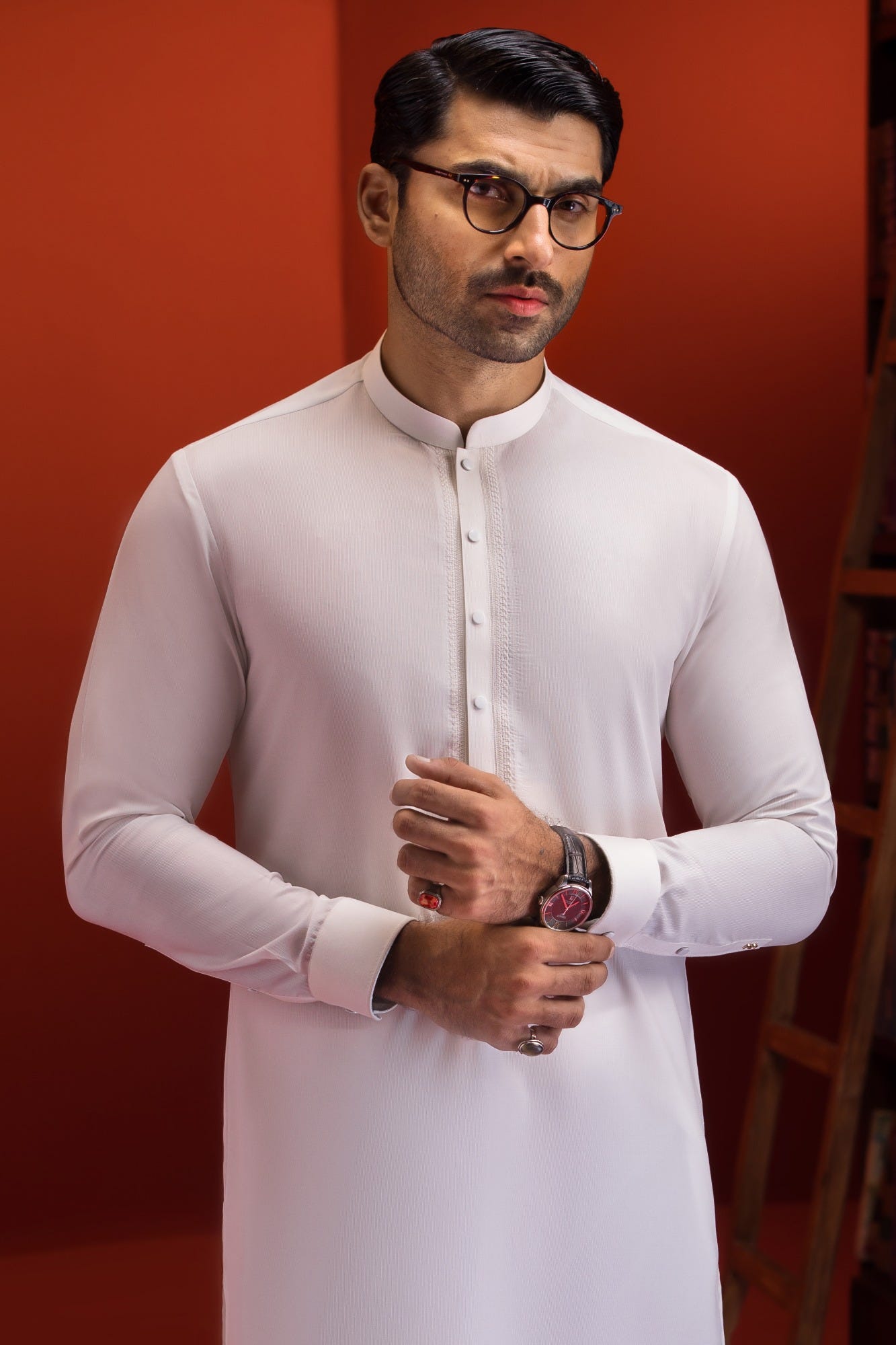 Sharjah - Cream Blended Kameez Shalwar