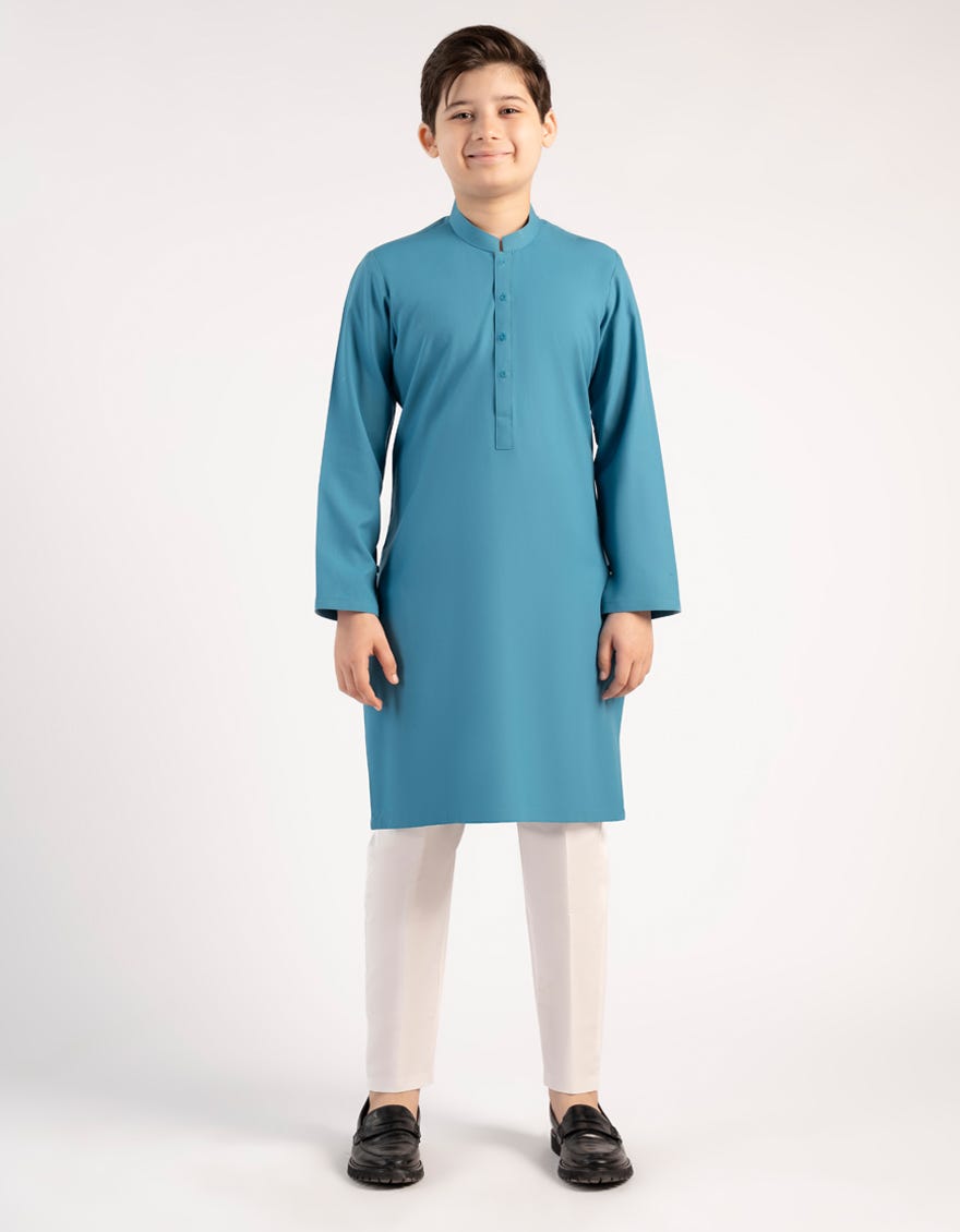LIGHT BLUE BLENDED KURTA