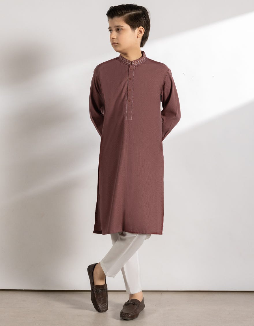 DEEP PINK BLENDED KURTA