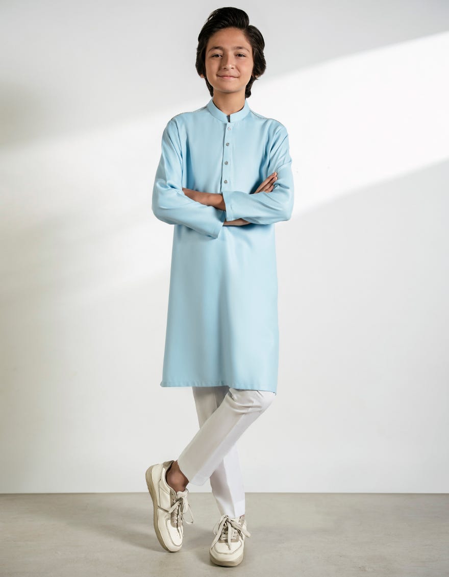ICE BLUE BLENDED KURTA