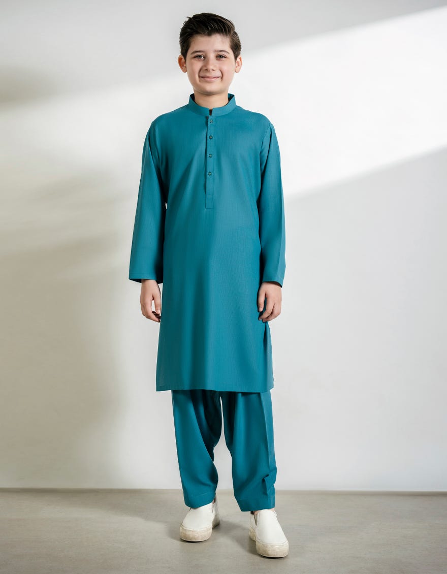 SEA GREEN BLENDED KAMEEZ SHALWAR