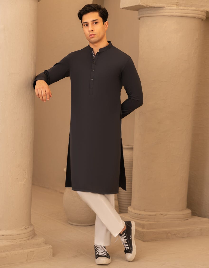 CHARCOAL CASUAL KURTA