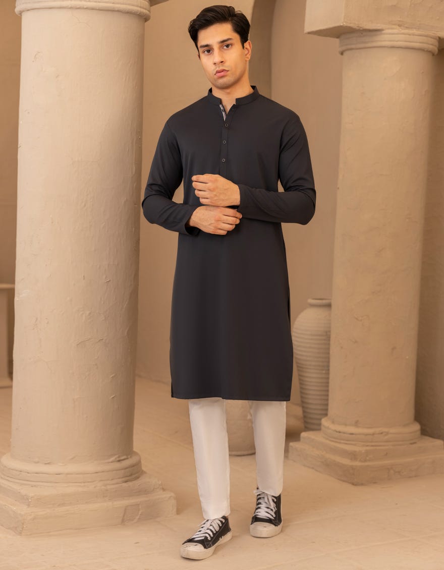 CHARCOAL CASUAL KURTA