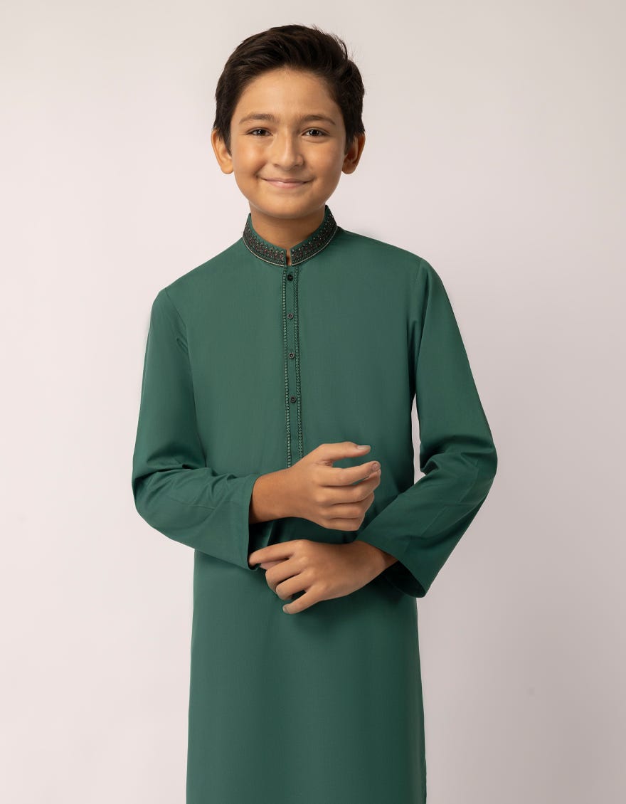 GREEN FORMAL KAMEEZ SHALWAR