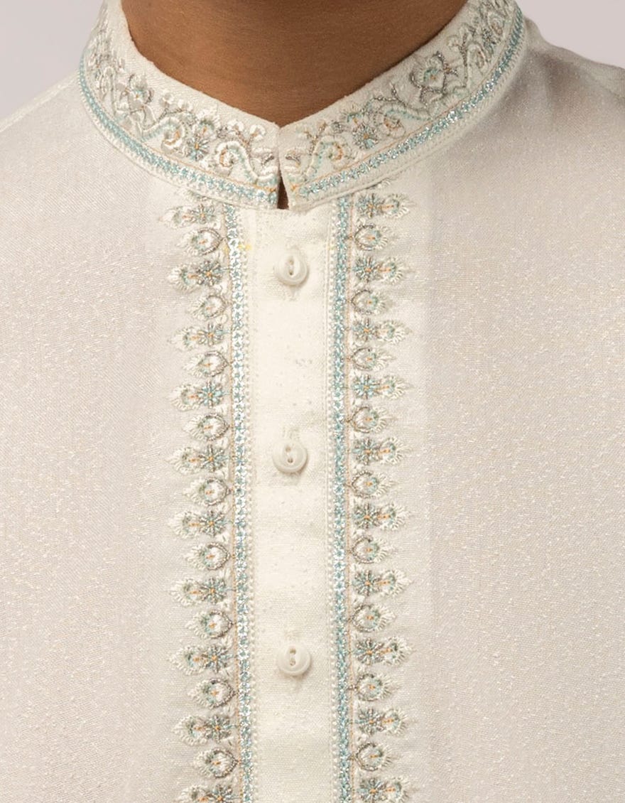 OFF WHITE FORMAL KAMEEZ SHALWAR