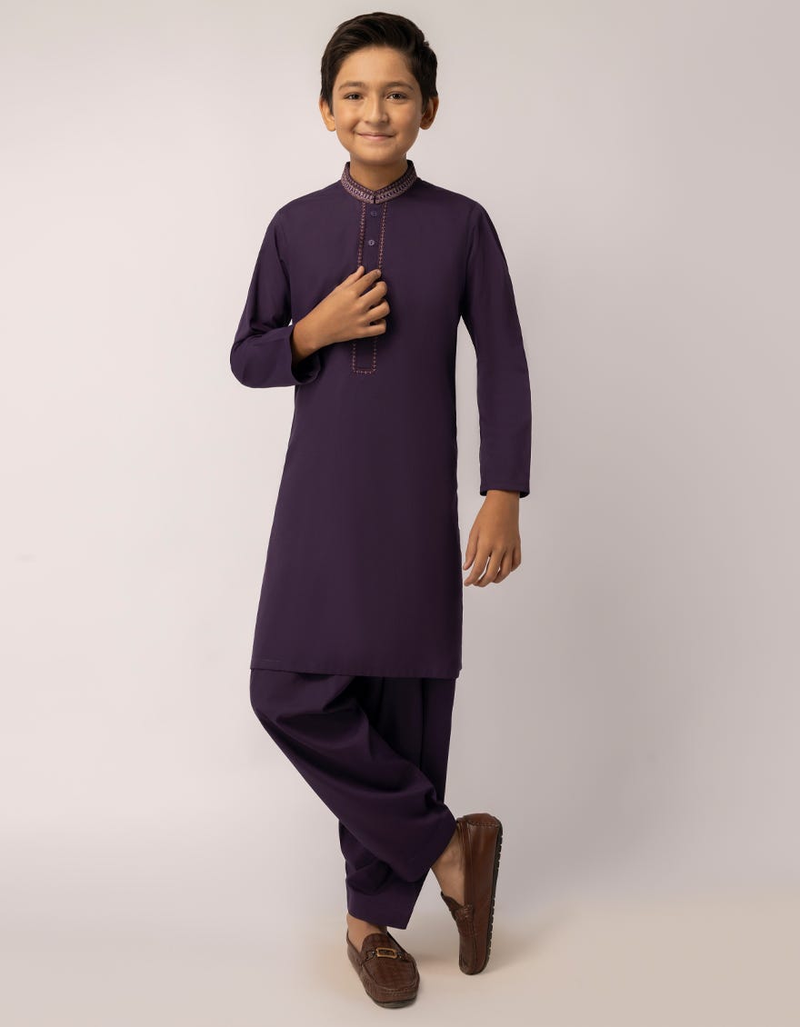 PURPLE KAMEEZ SHALWAR