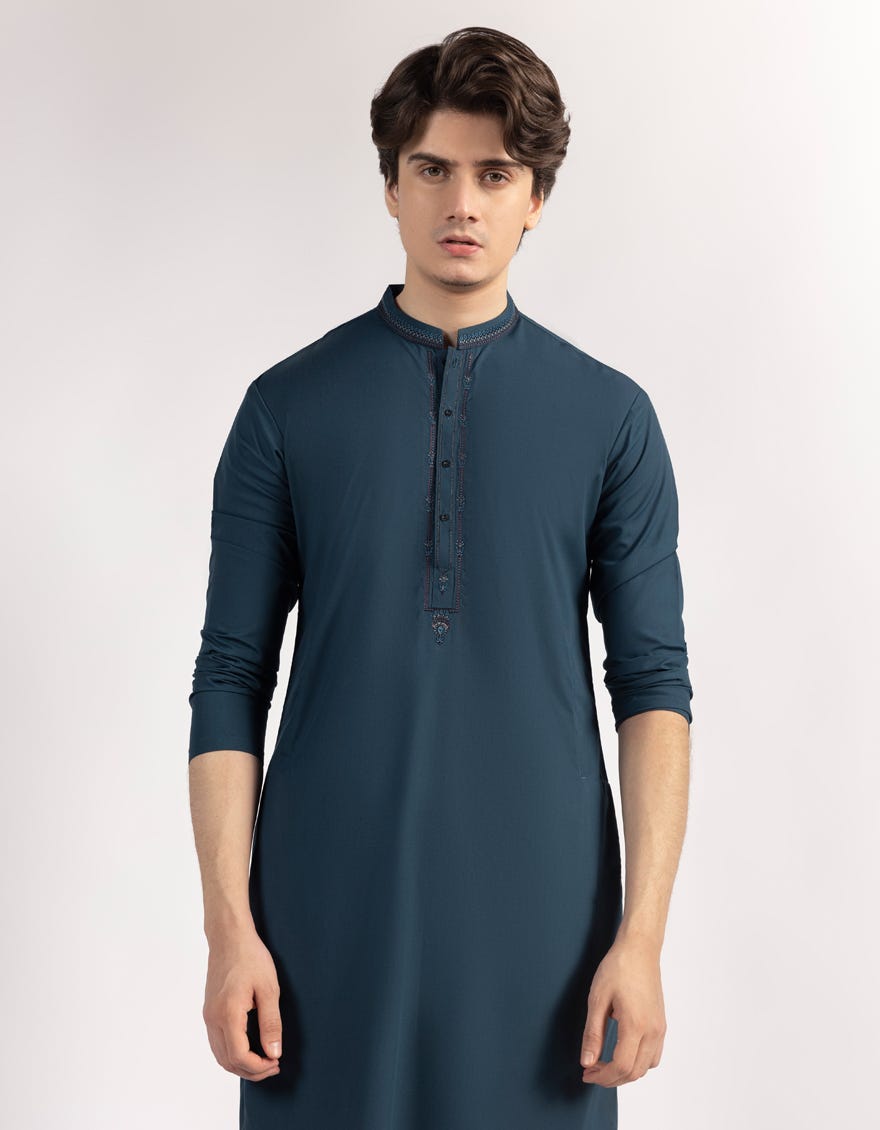TEAL SEMI-FORMAL KURTA