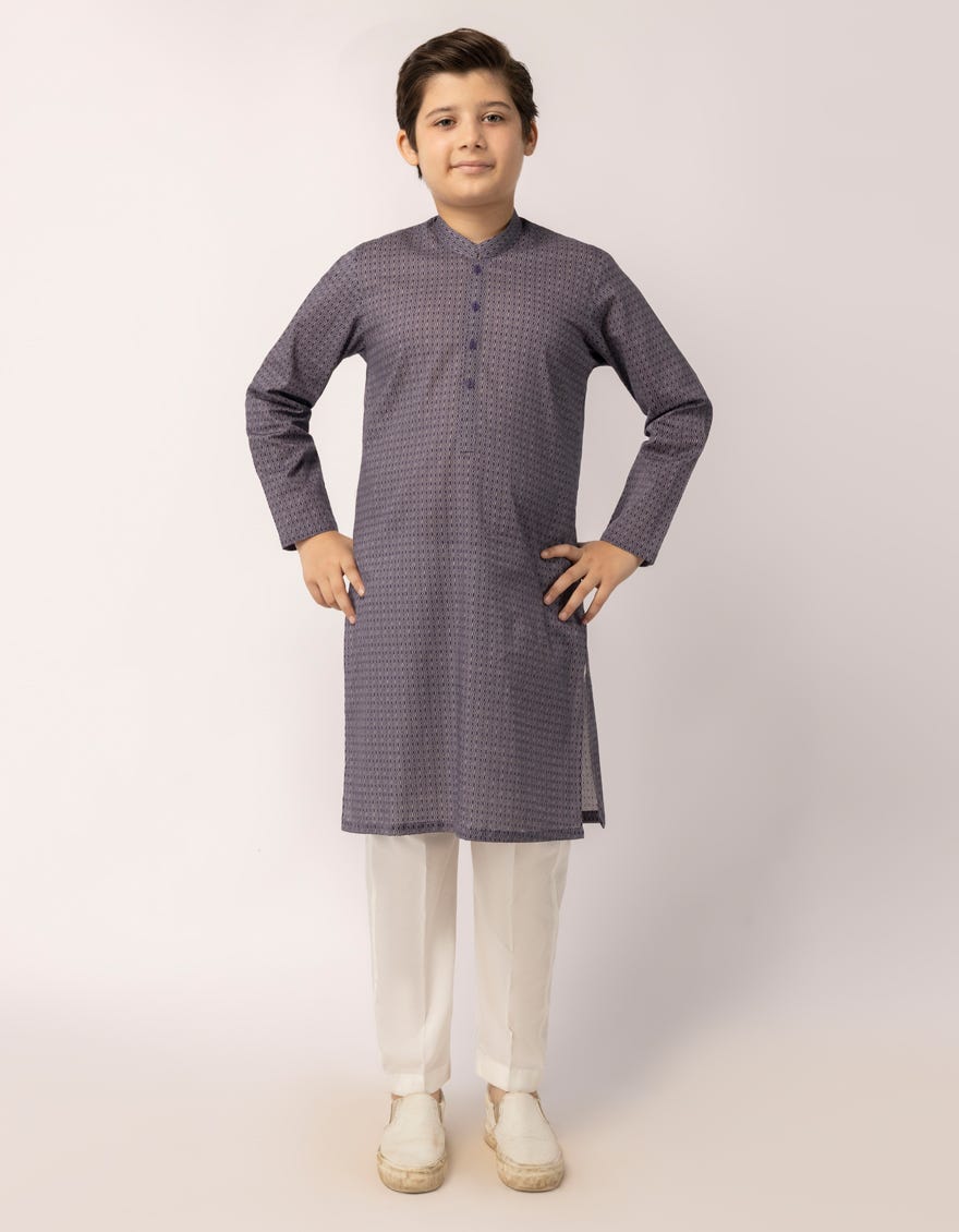 PURPLE COTTON KURTA