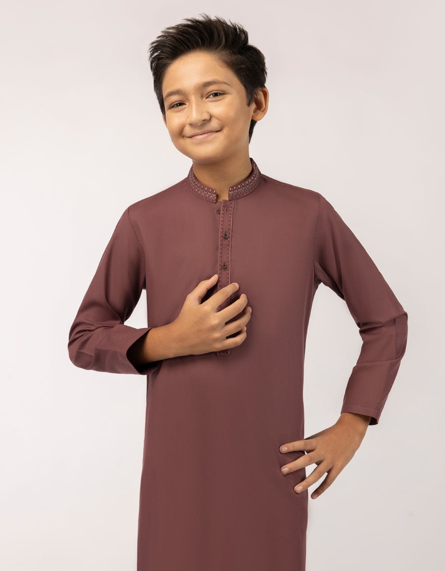 RUST BROWN SEMI-FORMAL KURTA TROUSERS