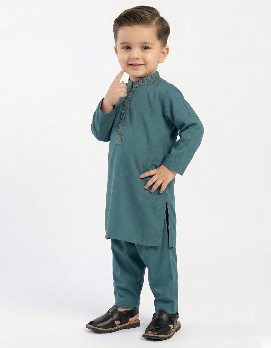 SEA GREEN SEMI-FORMAL KAMEEZ SHALWAR