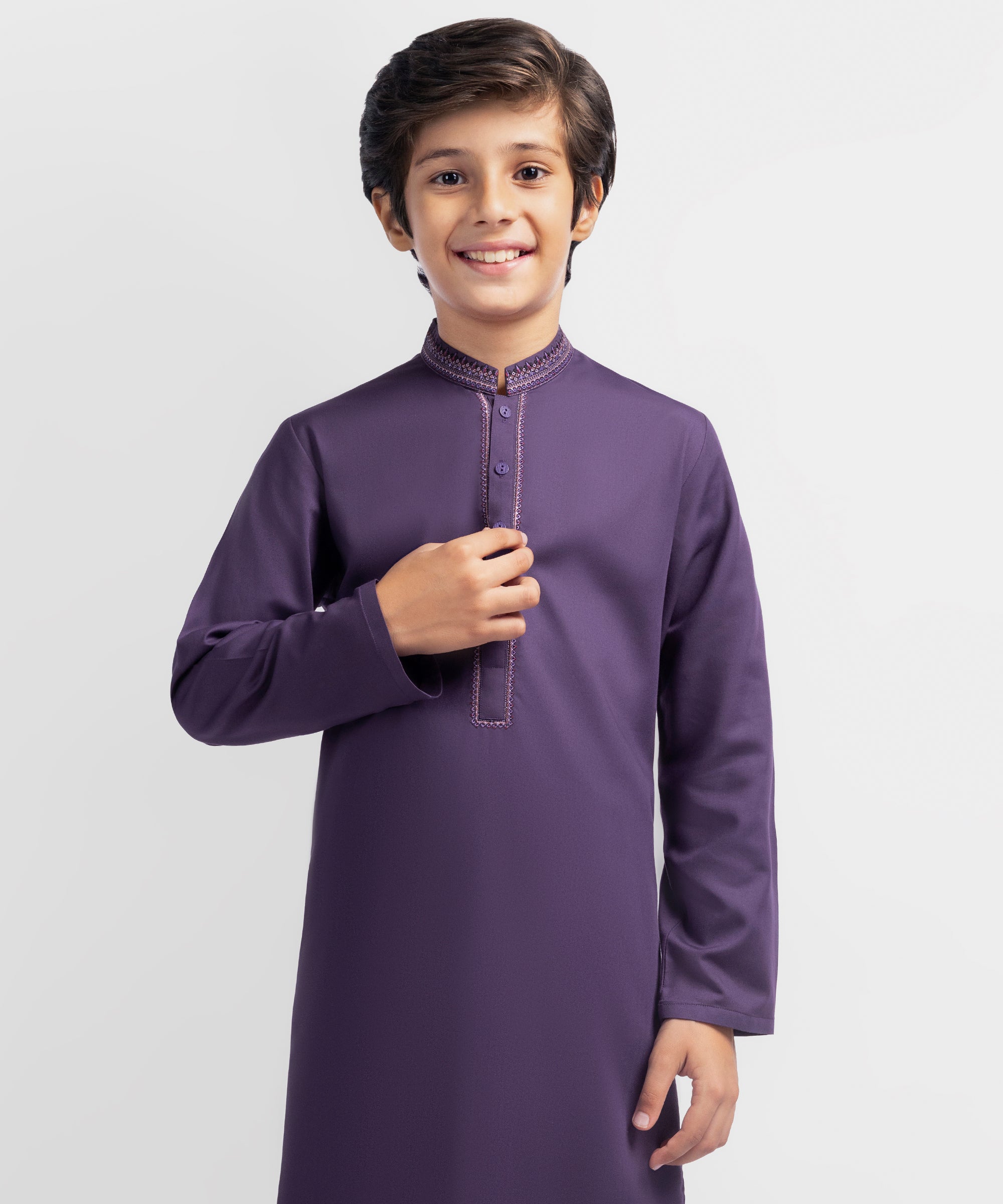 Purple Semi-Formal Kameez Shalwar