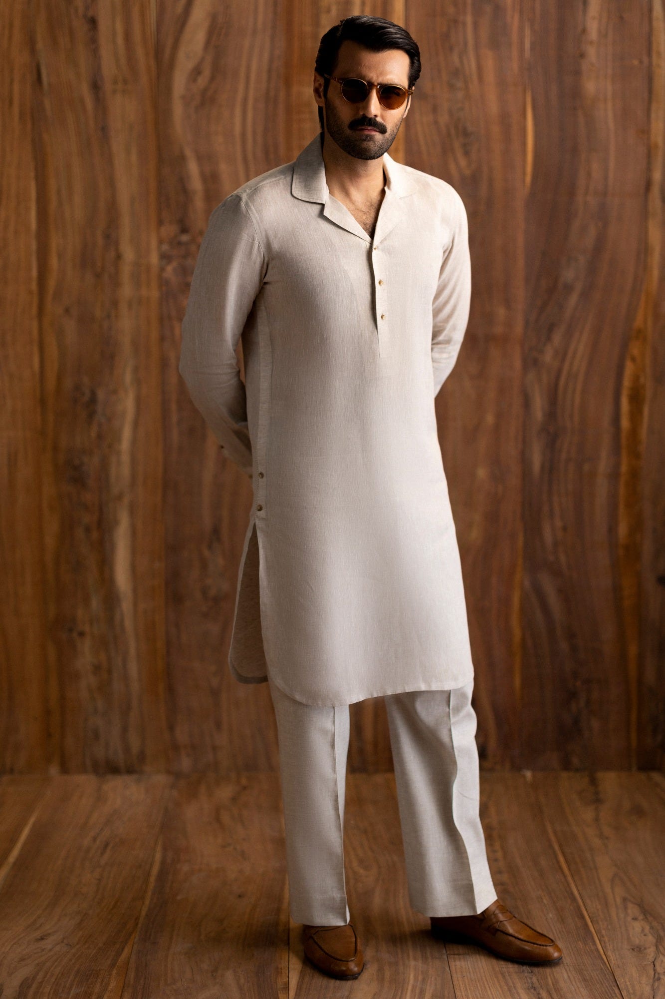 FLENSBURG - MINT GREEN LINEN KURTA TROUSER