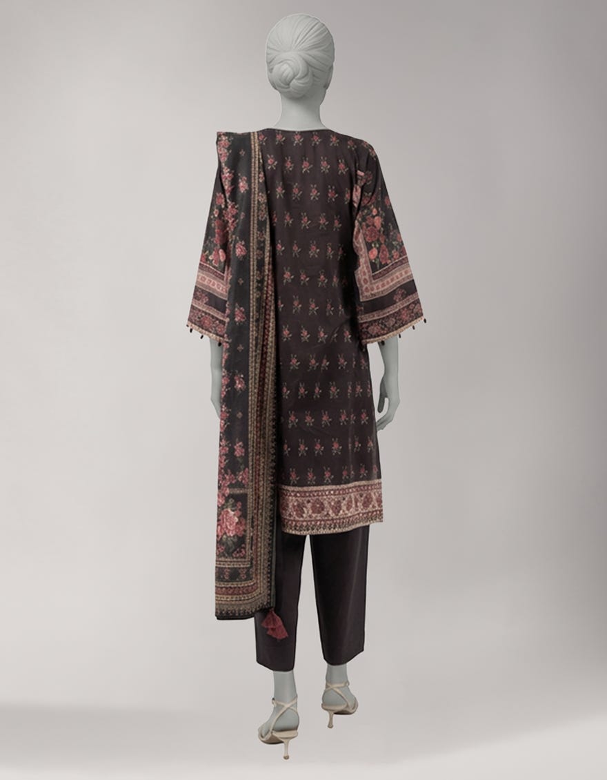 MULTICOLOR LAWN EMBROIDERED UNSTITCHED 3PC