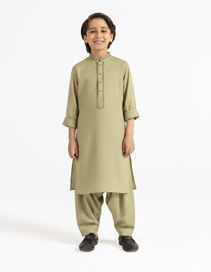 JADE GREEN SEMI-FORMAL KAMEEZ SHALWAR