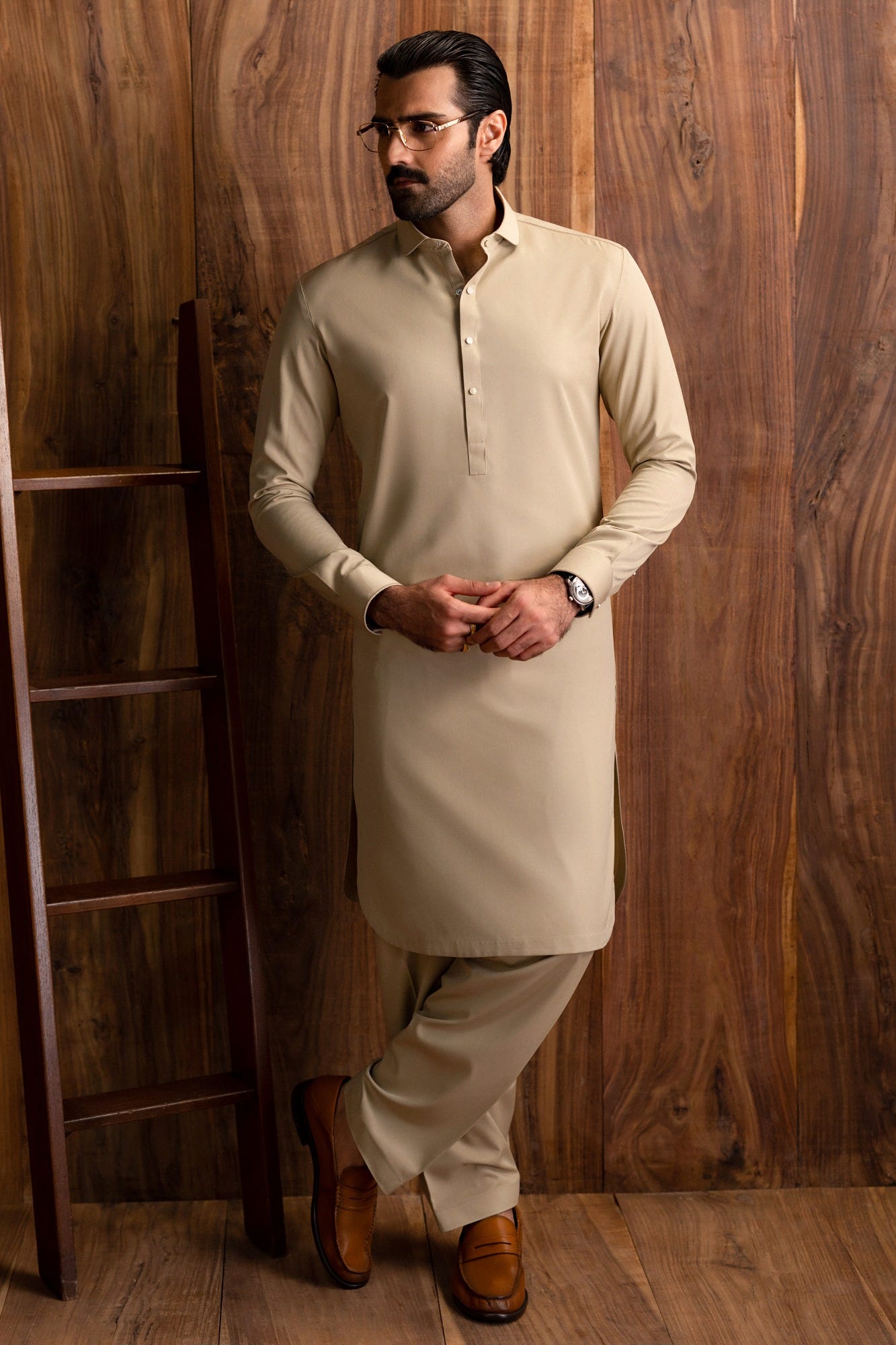 SALVADOR - SAND BLENDED EXCLUSIVE KAMEEZ SHALWAR