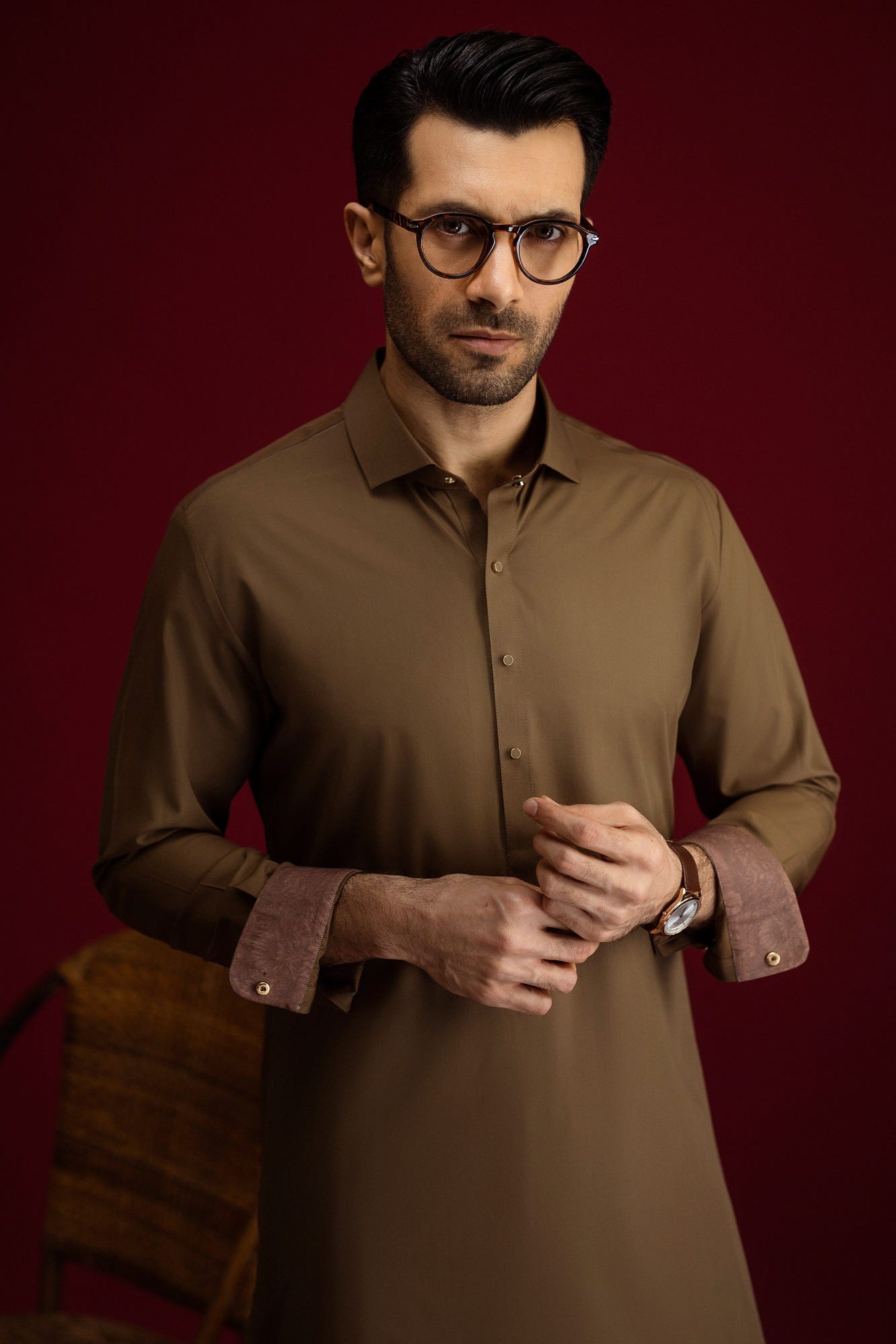 JALISCO - HAZELNUT BLENDED KAMEEZ SHALWAR