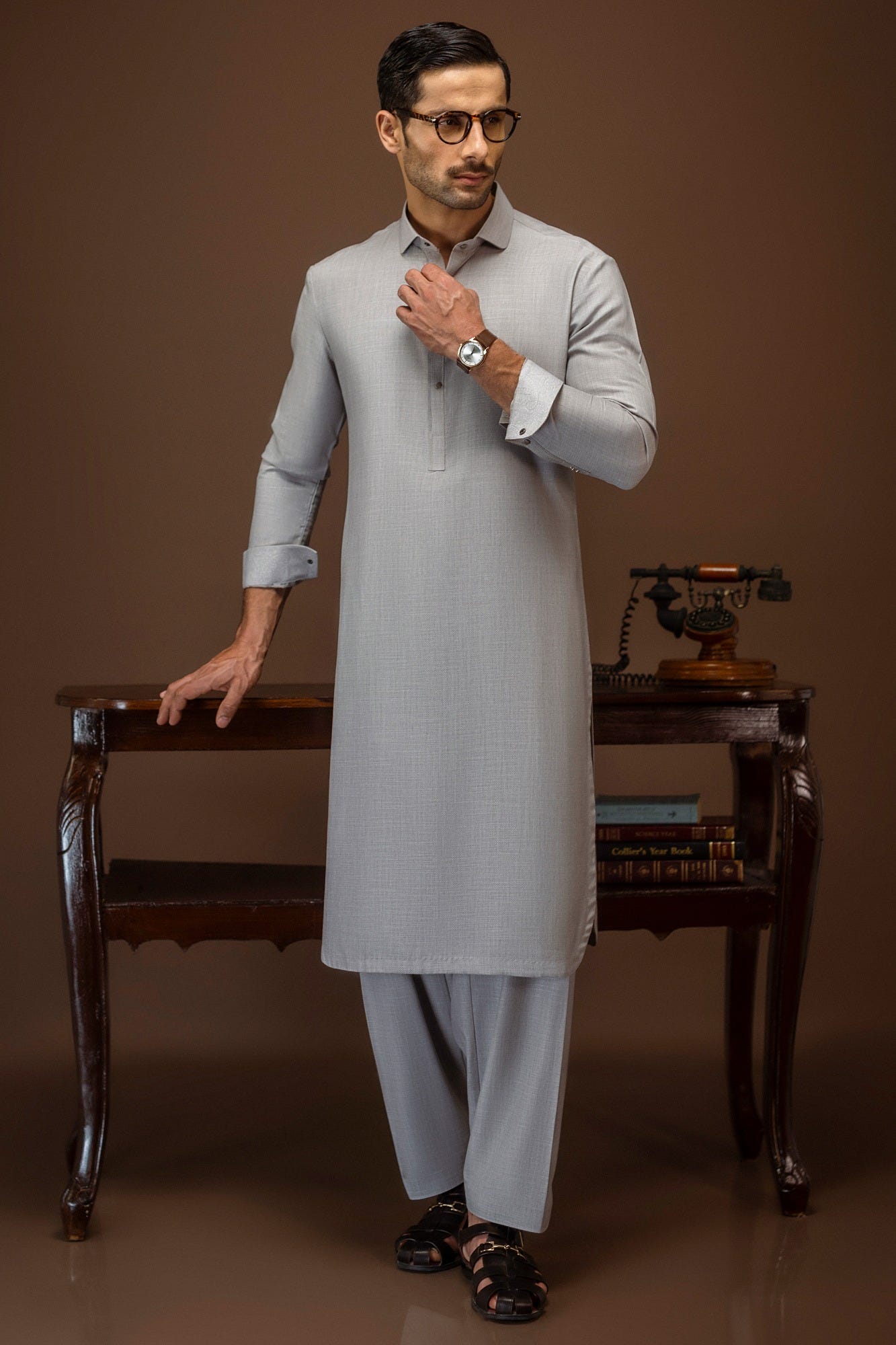 NANTES - LIGHT GREY EXCLUSIVE KAMEEZ SHALWAR