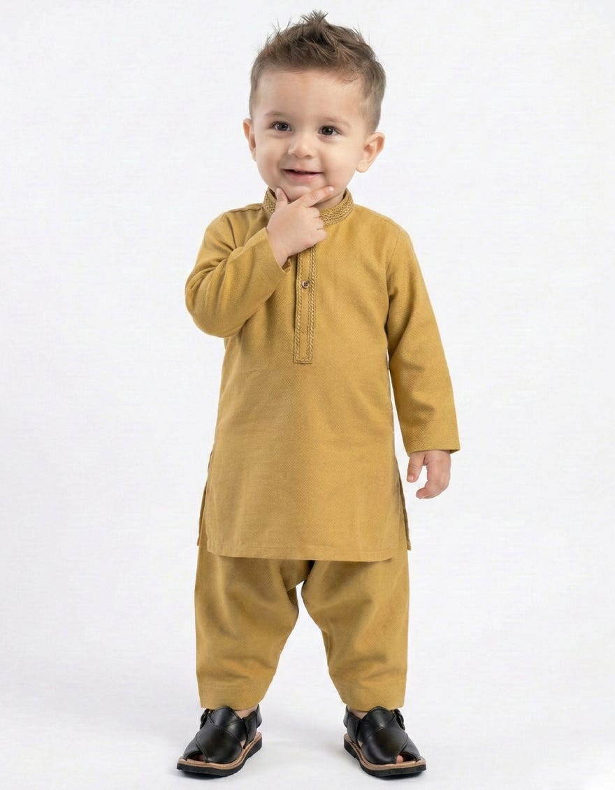 OCHRE SEMI-FORMAL KAMEEZ SHALWAR