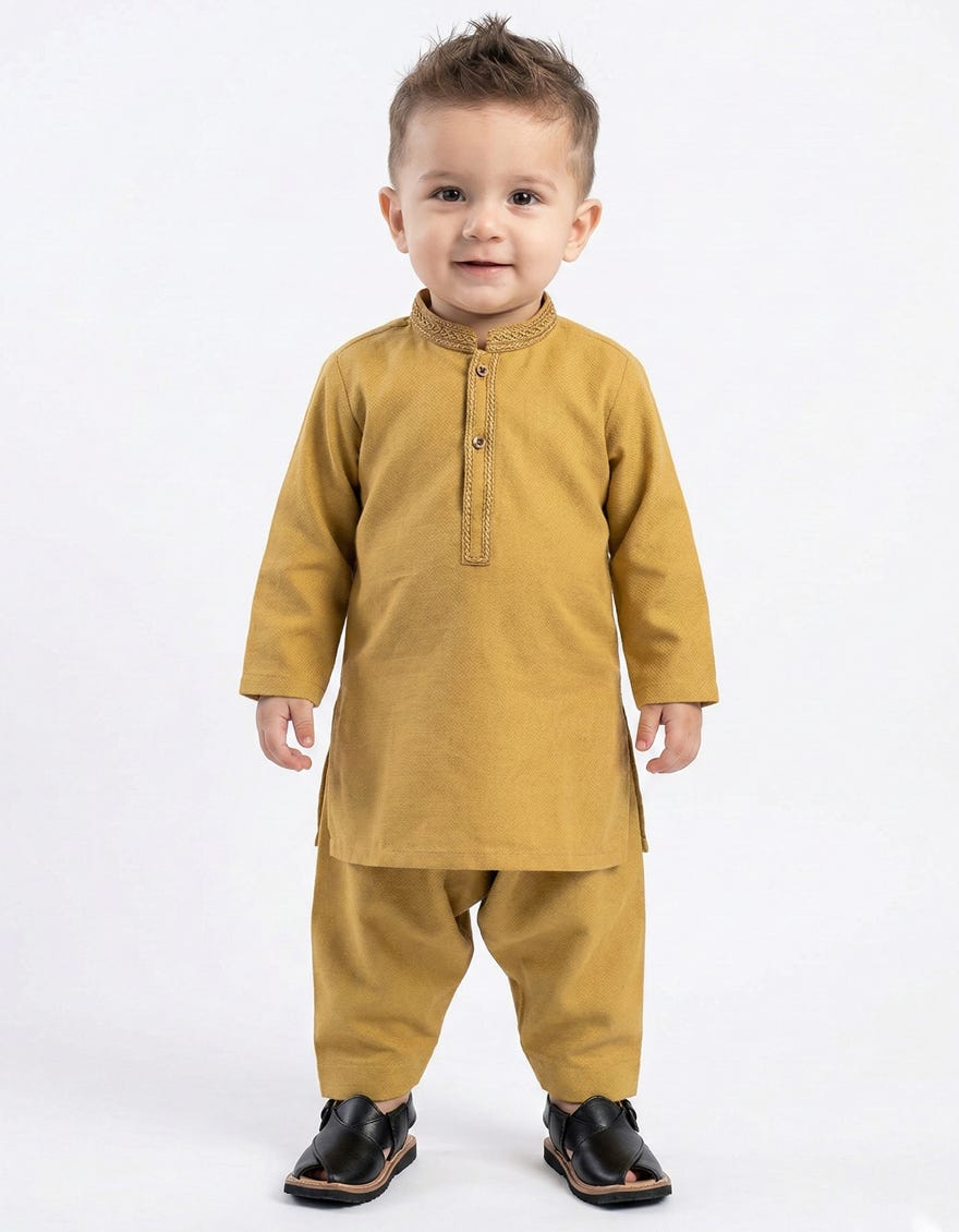 OCHRE SEMI-FORMAL KAMEEZ SHALWAR