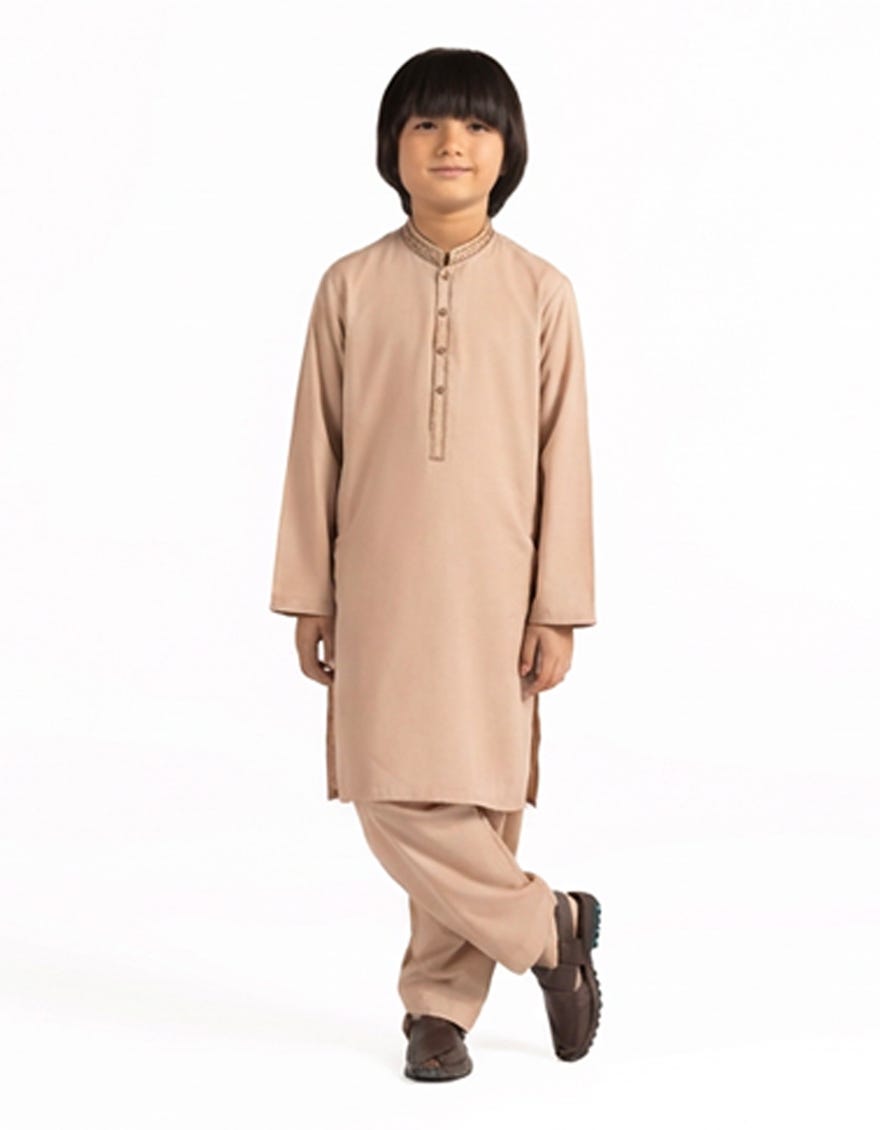 PEACH SEMI-FORMAL KAMEEZ SHALWAR