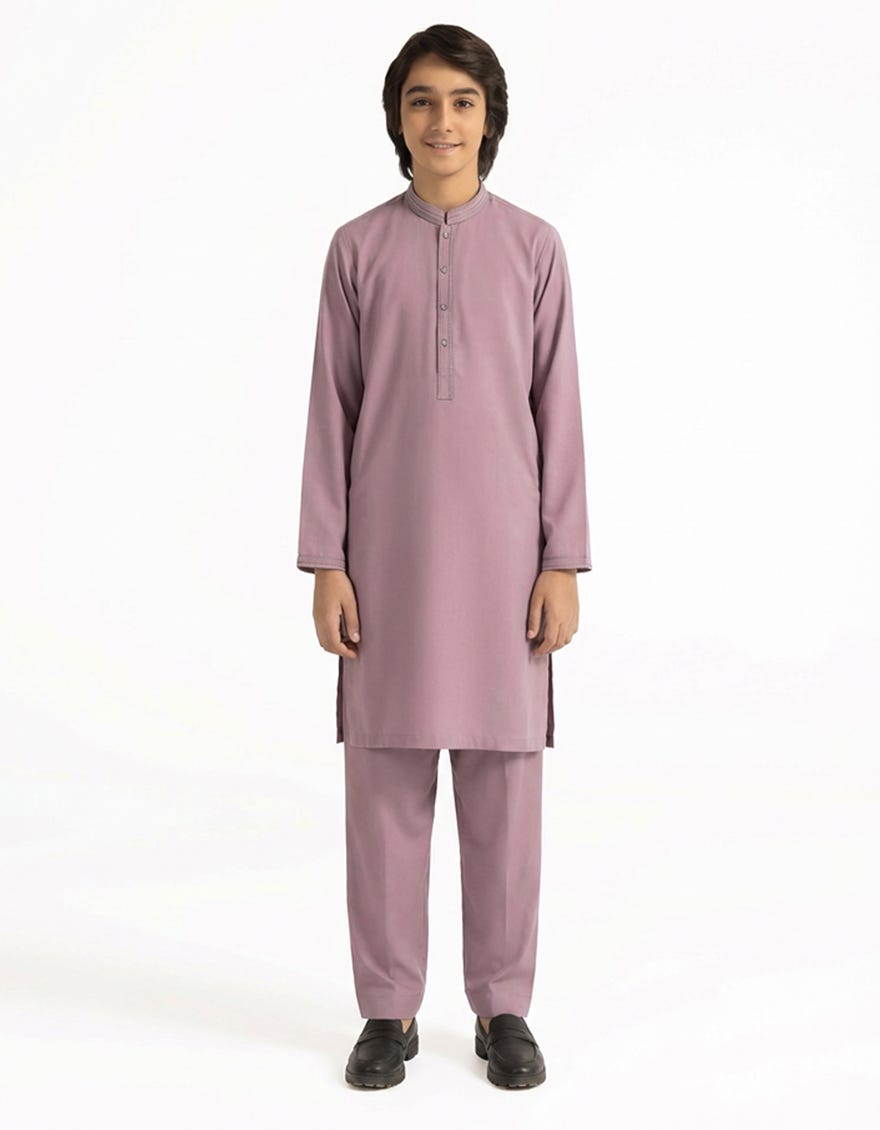 LIGHT PURPLE SEMI-FORMAL KURTA TROUSER