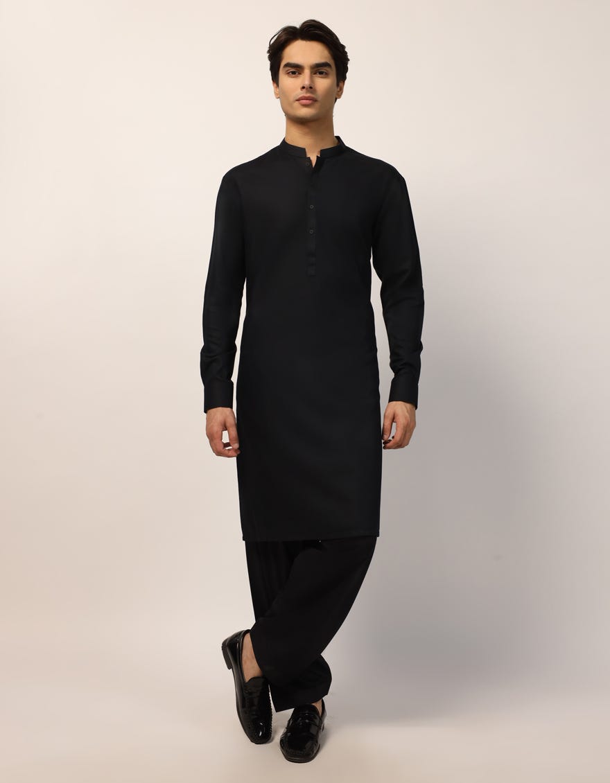 BLACK CASUAL KAMEEZ SHALWAR