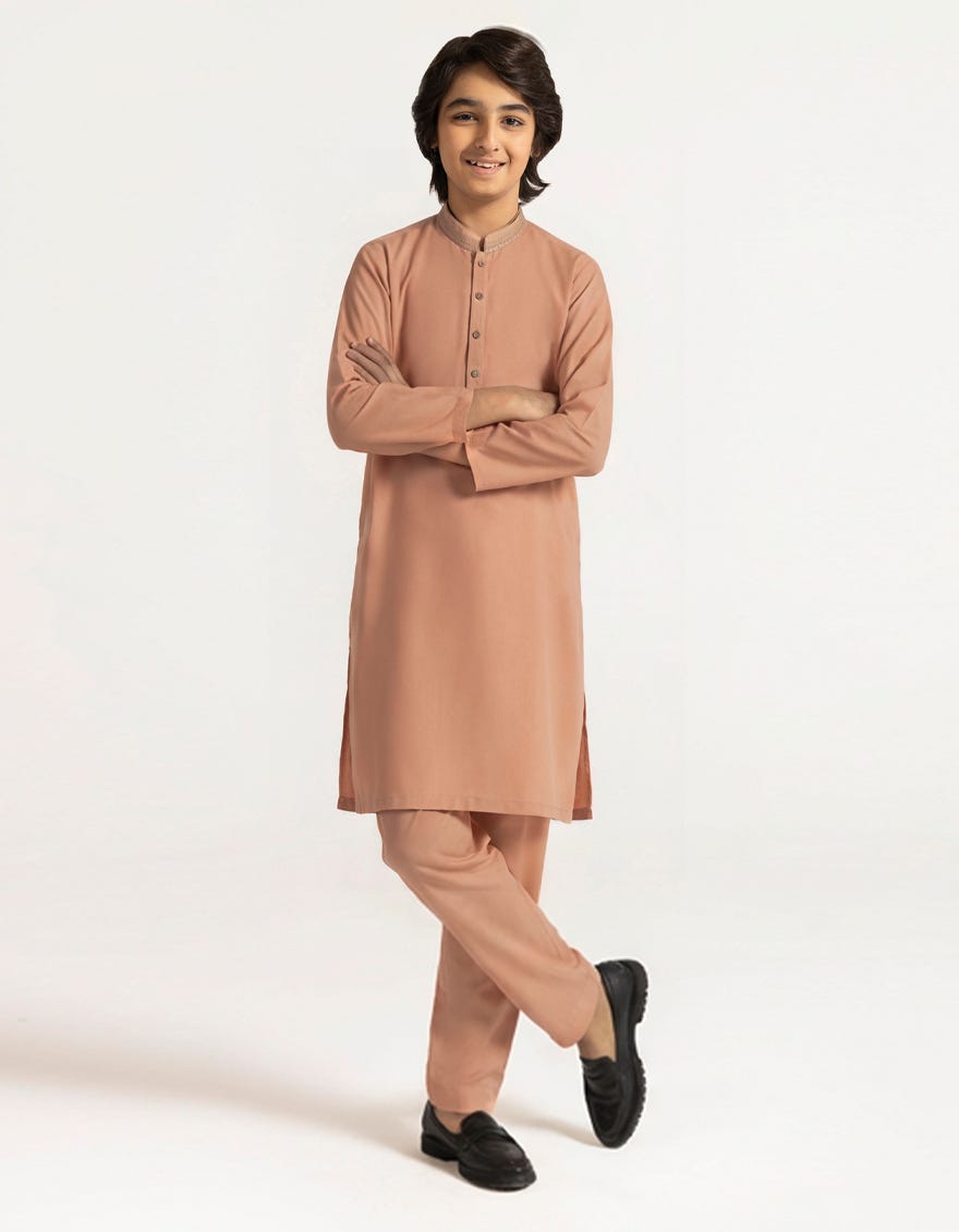 TEA PINK SEMI-FORMAL KAMEEZ SHALWAR