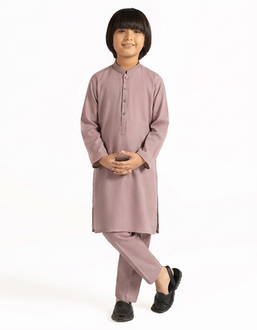 TEA PINK SEMI-FORMAL KURTA TROUSER