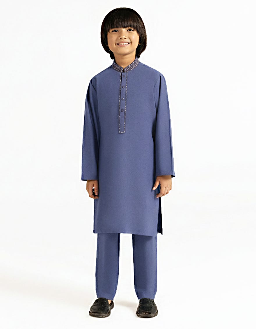 INDIGO SEMI-FORMAL KURTA TROUSERS