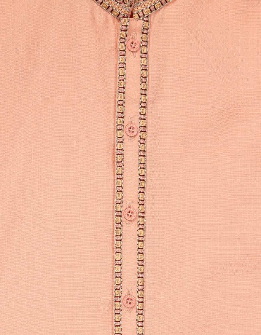 PINK SEMI-FORMAL KURTA TROUSERS