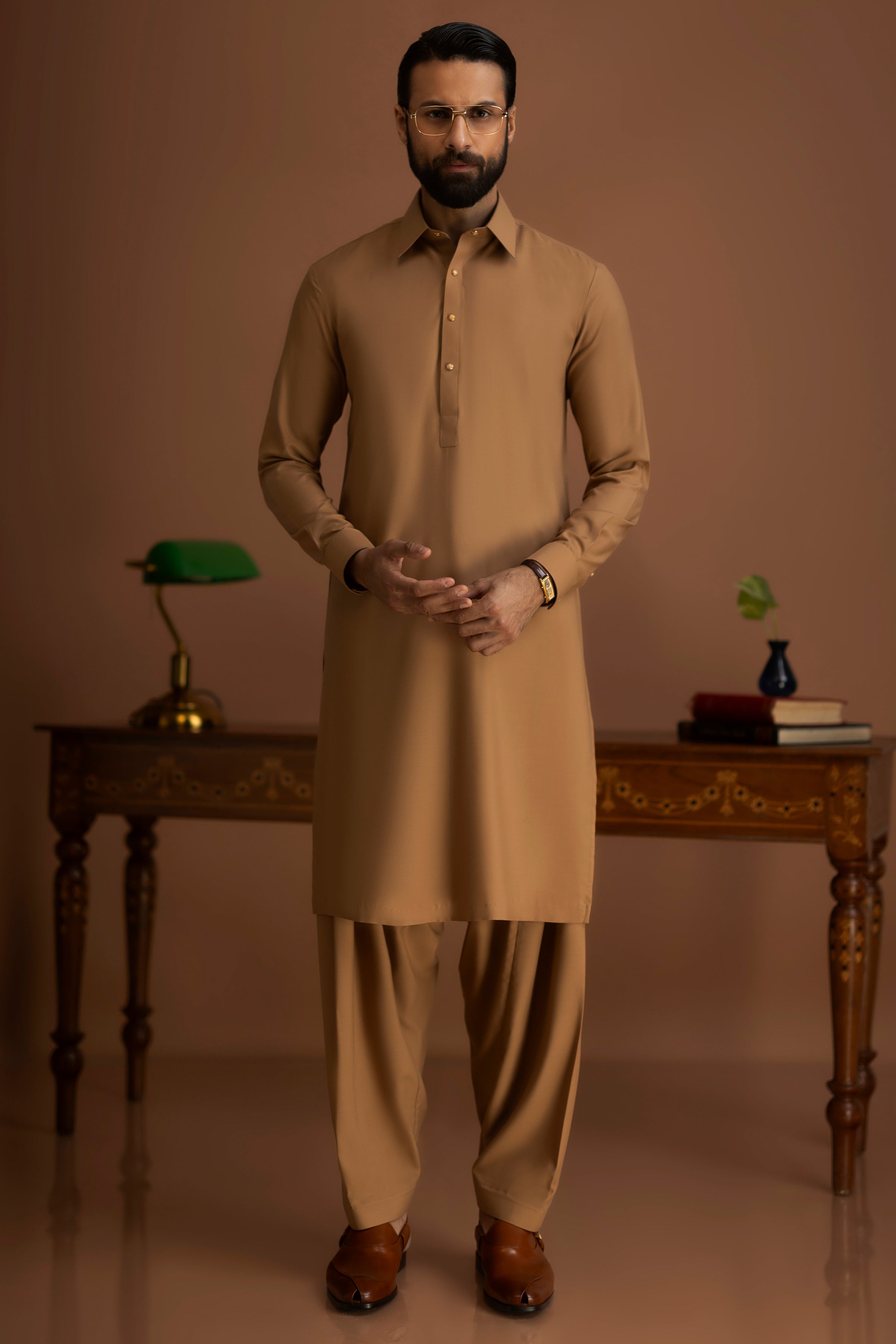 BRNO - Dark Sand Exclusive Kameez Shalwar