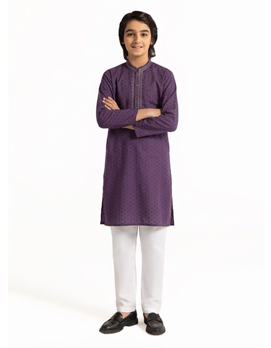 PURPLE PLAIN KURTA