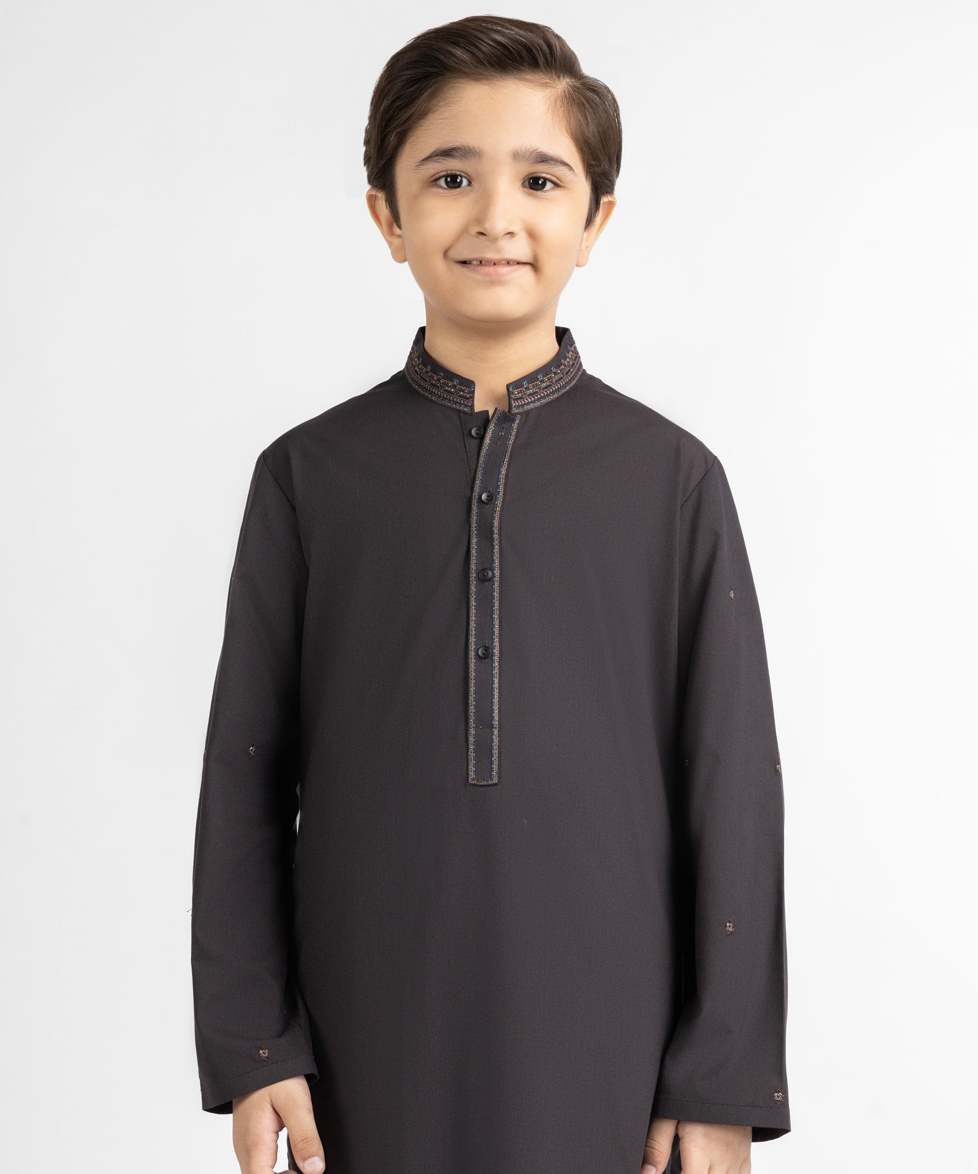 DARK BROWN SEMI-FORMAL KURTA TROUSERS