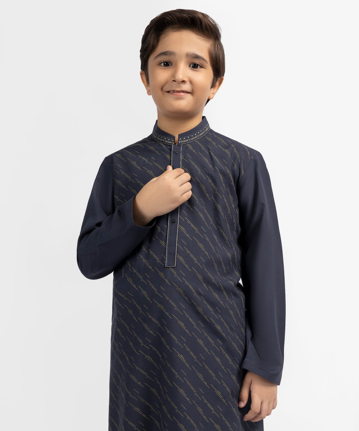 Charcoal Semi-Formal Kurta Trousers