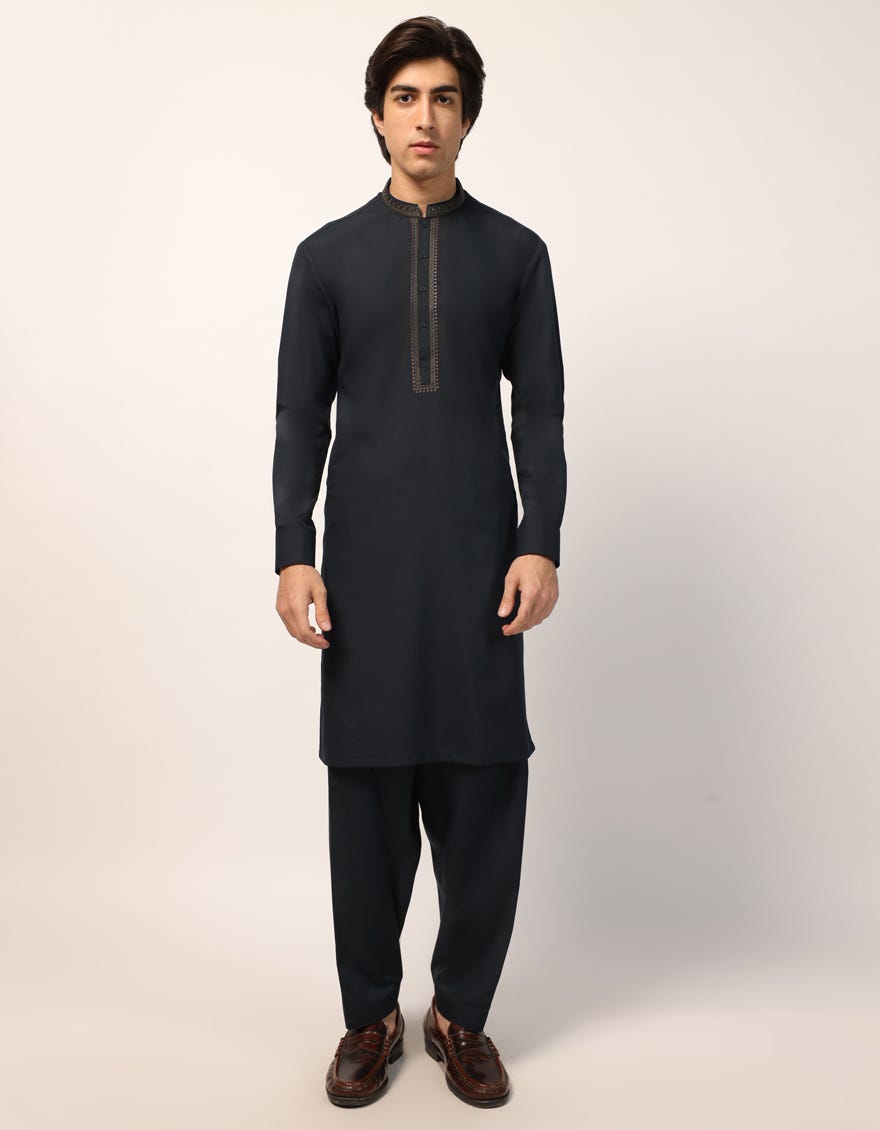 BLACK CASUAL KAMEEZ SHALWAR