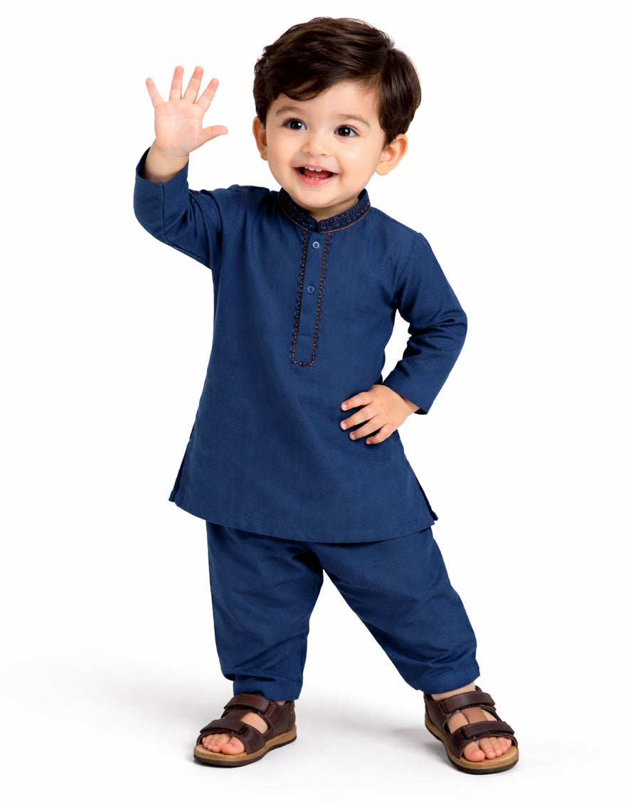 BLUE CASUAL KAMEEZ SHALWAR