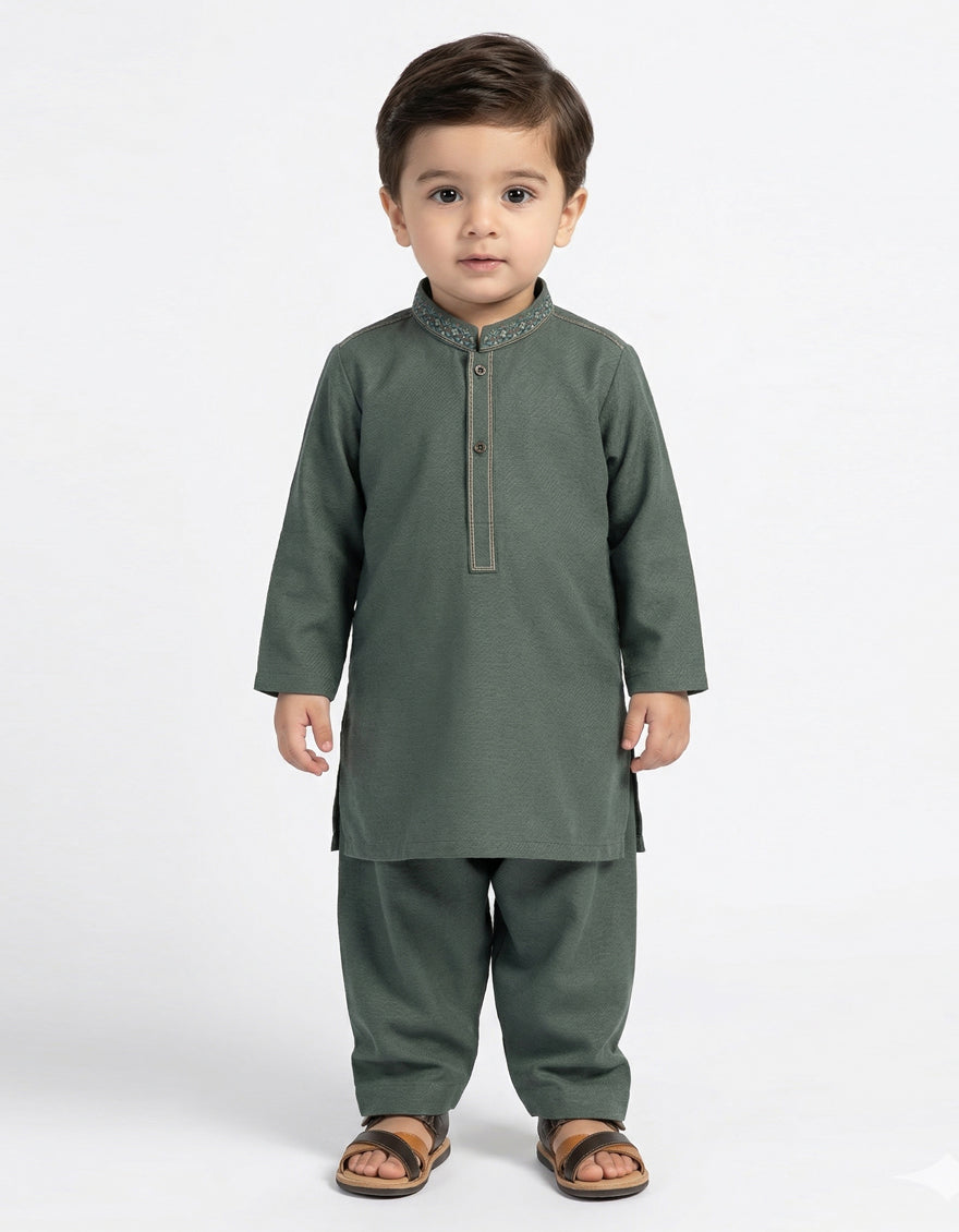 GREEN CASUAL KAMEEZ SHALWAR