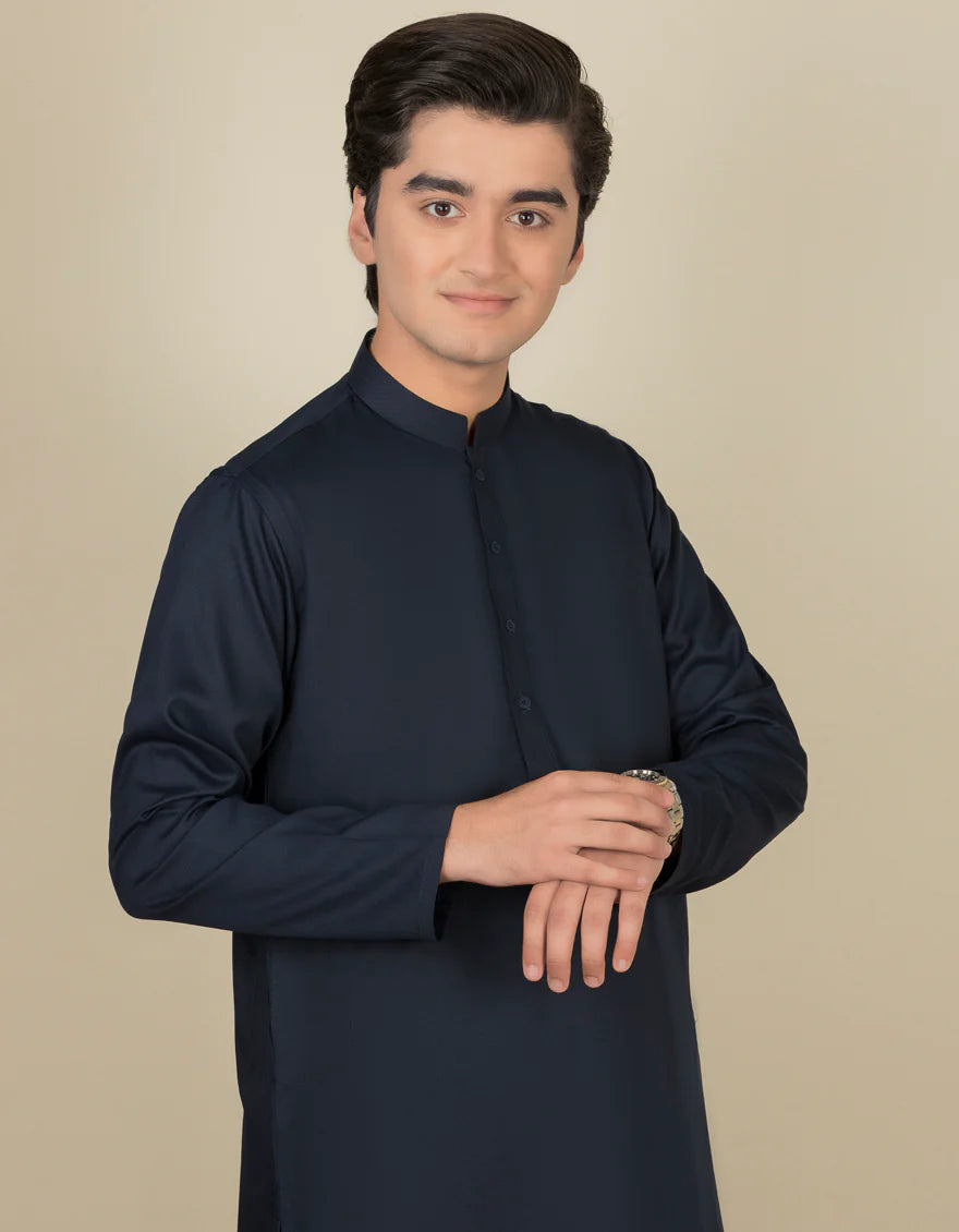 NAVY BLUE CASUAL KAMEEZ SHALWAR