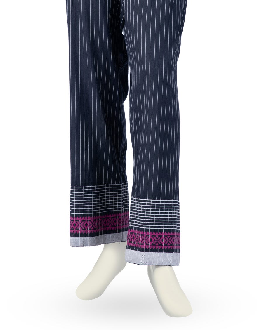 BLACK JACQUARD TROUSERS