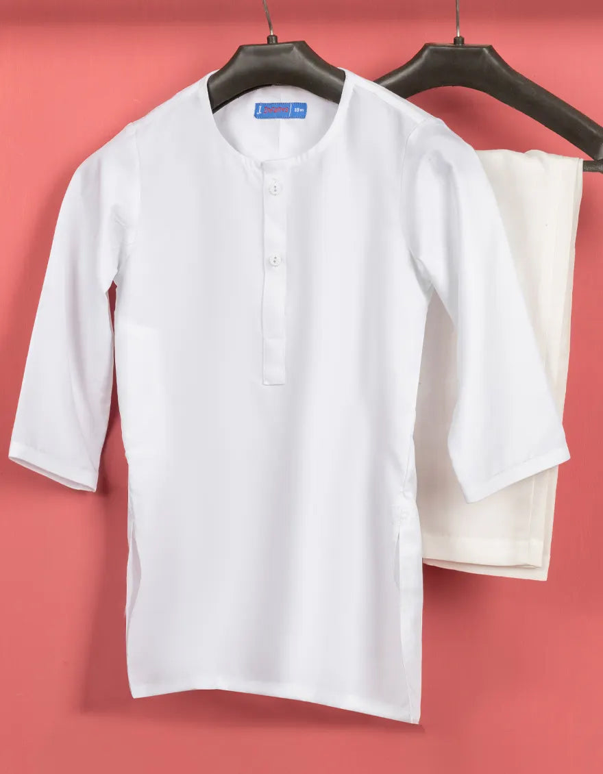 WHITE PLAIN KAMEEZ SHALWAR