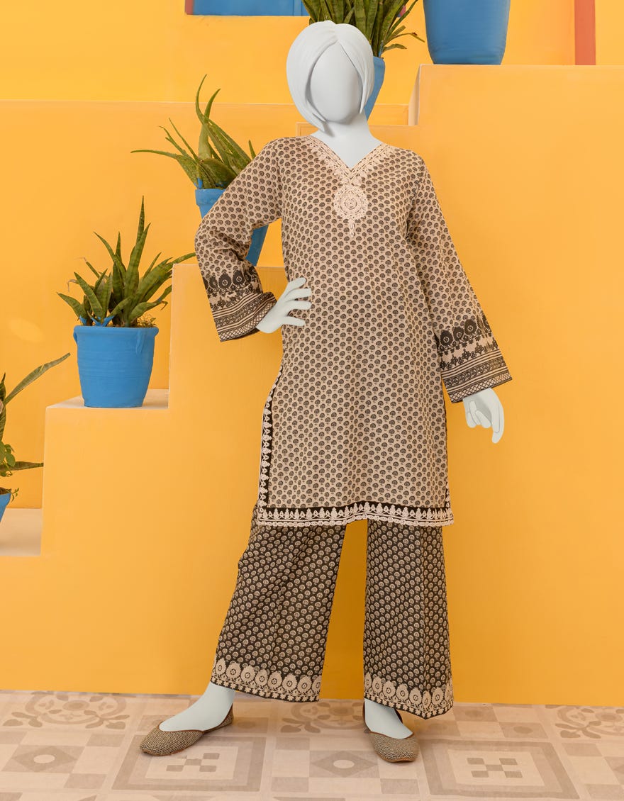 Beige Lawn Teens 2 Piece Stitched | Jygk-Ygtl-S-403-23