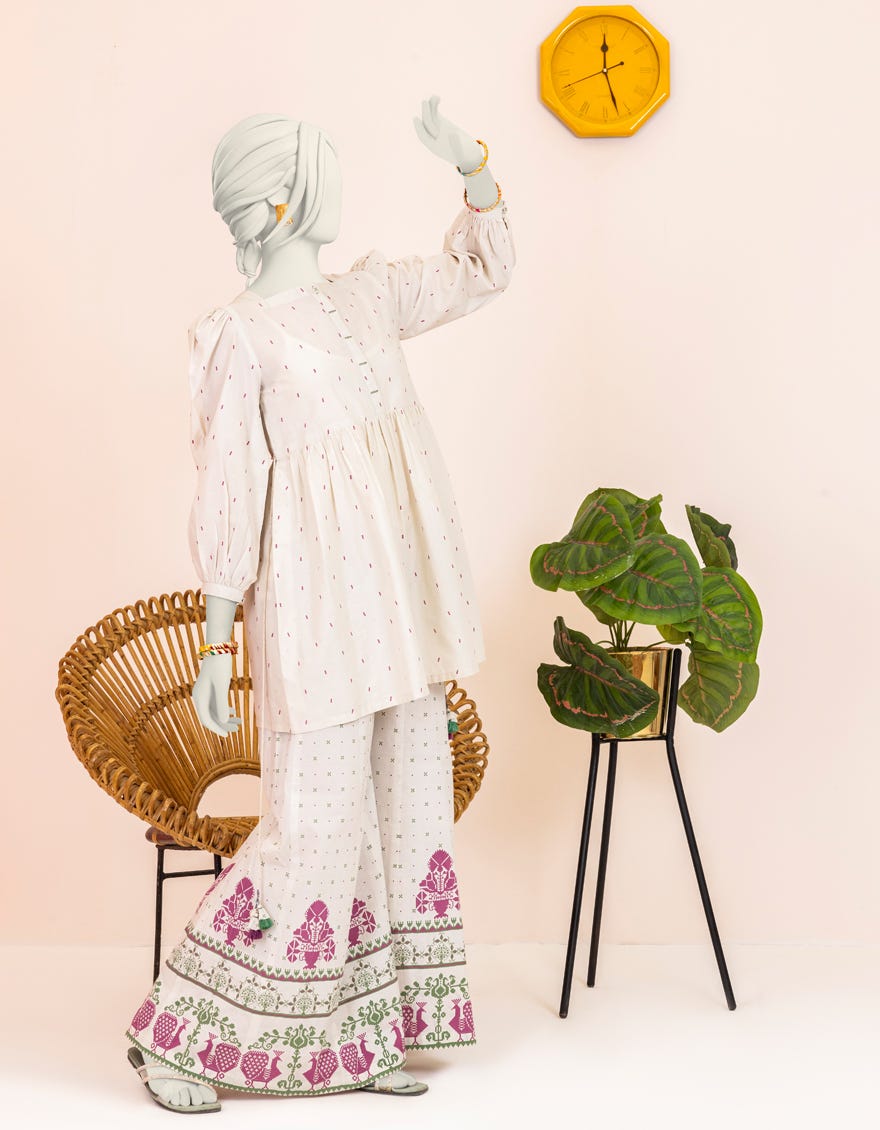 White Lawn Teens 2 Piece Stitched | Jgk-S-Ygtl-411-24
