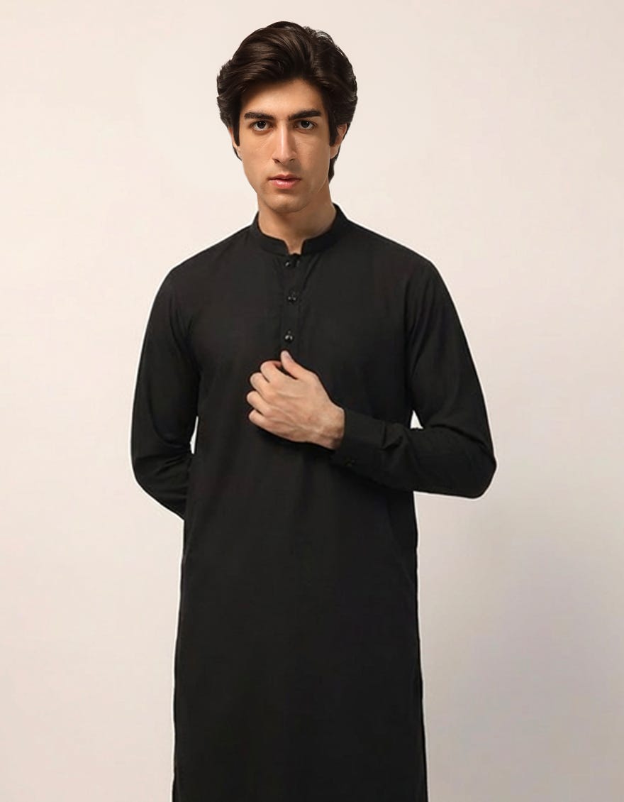 BLACK CASUAL KAMEEZ SHALWAR