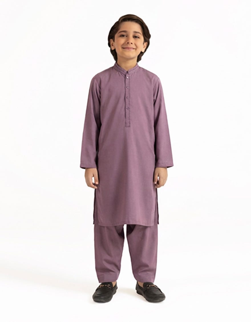 PURPLE SEMI-FORMAL KAMEEZ SHALWAR